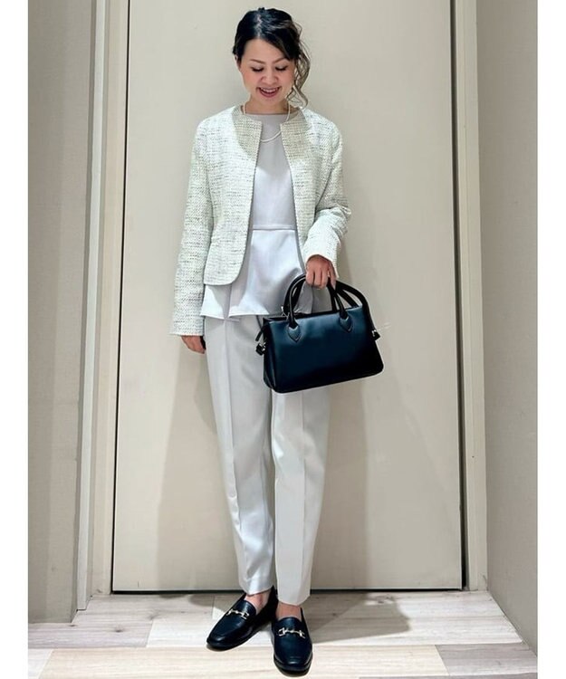 Green Parks ｅｆ－ｄｅ　タックテーパードパンツ Gray Beige