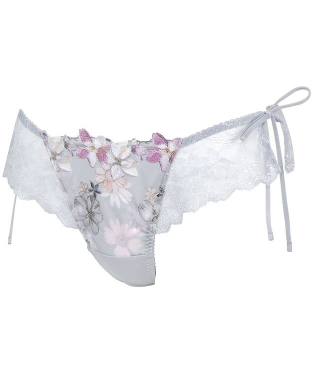 WACOAL Tバック ショーツ 【重力に負けないバストケアBra】 はきこみ丈あさめ BRB414とペア レディース PRA414 /ワコール チャコールグレー