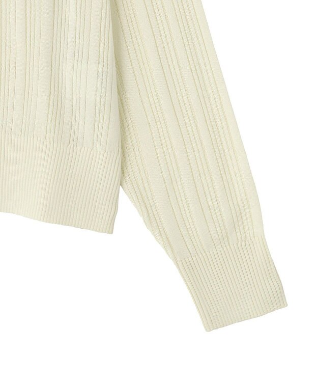 Green Parks レースドッキングニットカーディガン Ecru