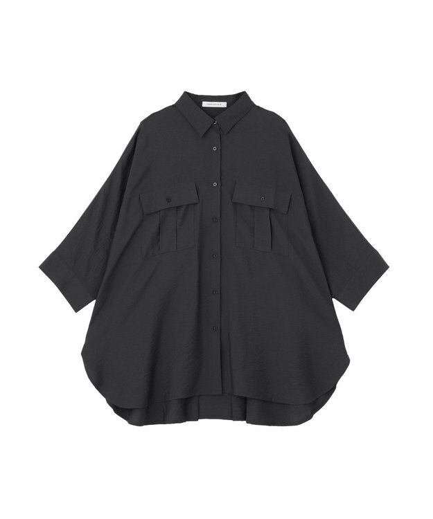 AMERICAN HOLIC 【予約】【WEB限定】接触冷感Wポケットシャツチュニック Chacoal Gray