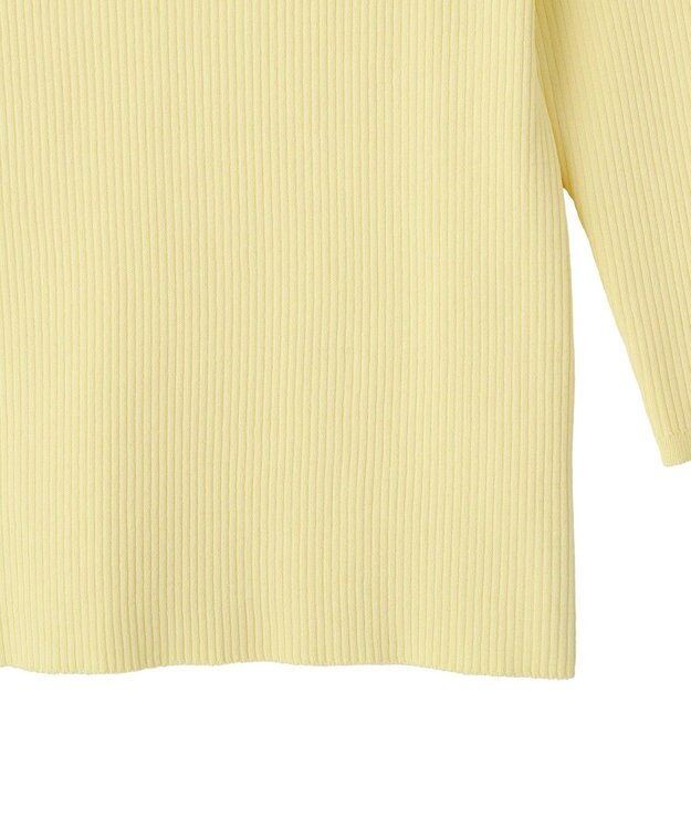 YECCA VECCA 袖釦7分袖リブニット Off White