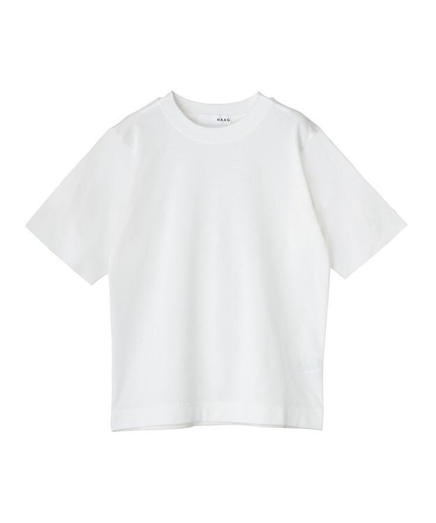 HAAG スマイルコットン BACK RIB T-SHIRTS Tシャツ ホワイト
