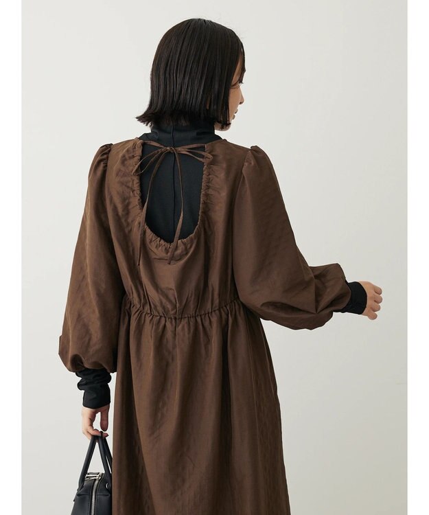 Green Parks ・ＳＵＧＡＲ　ＳＰＯＯＮ　バックオープンワンピース Brown