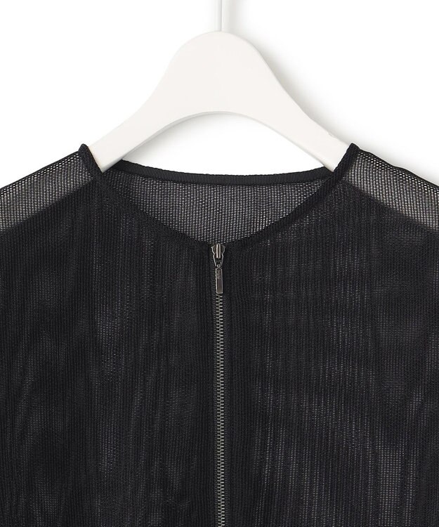 ICB L 【洗える】 Ta/Peメッシュ ブルゾン ブラック系