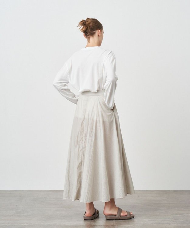 ATON FRESCA SINGLE JERSEY | L/S Tシャツ WHITE