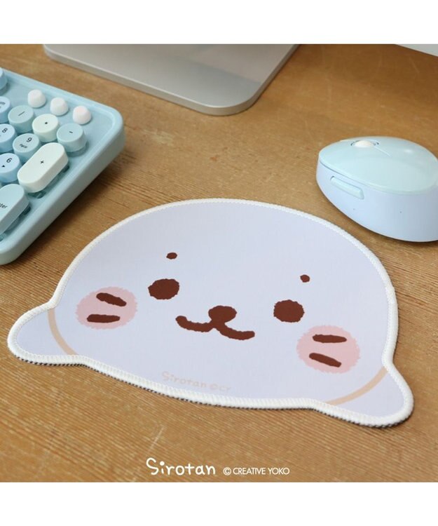 Mother garden しろたん 顔型 マウスパッド ダイカットマウスパッド -