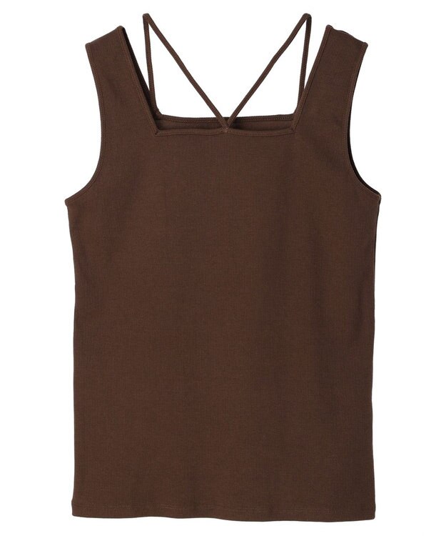 Green Parks マルチストラップテレコタンク Brown