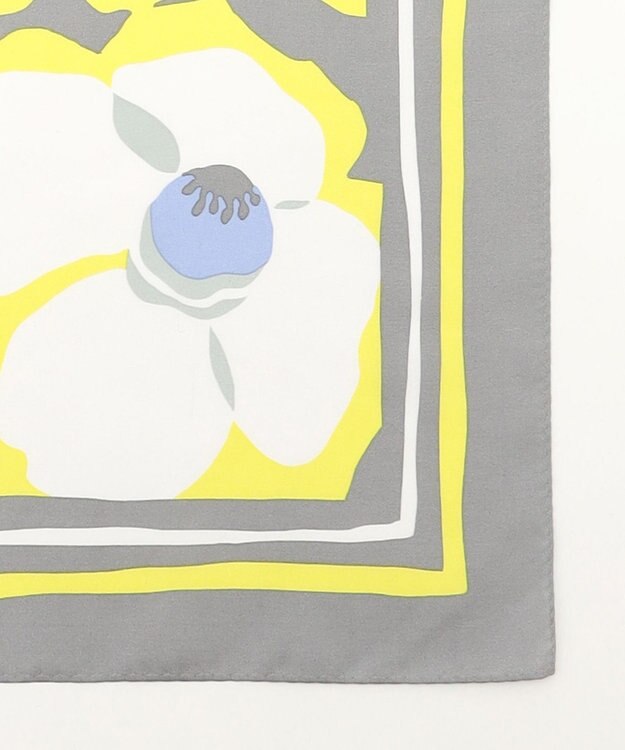 自由区 【カタログ掲載】ソフトフローラル スカーフ イエロー系1