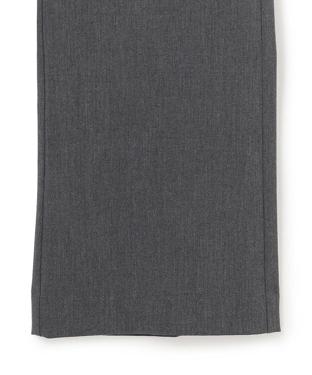 UNFILO L 【セットアップ着用可/ウエストゴム】マイビューティ セミフレアパンツ チャコール