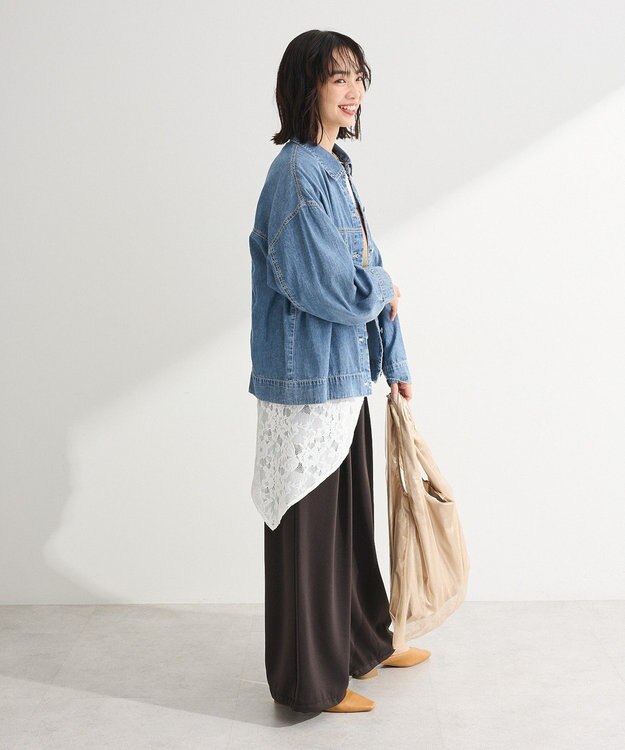 Green Parks シアーデニムシャツＧジャン Black