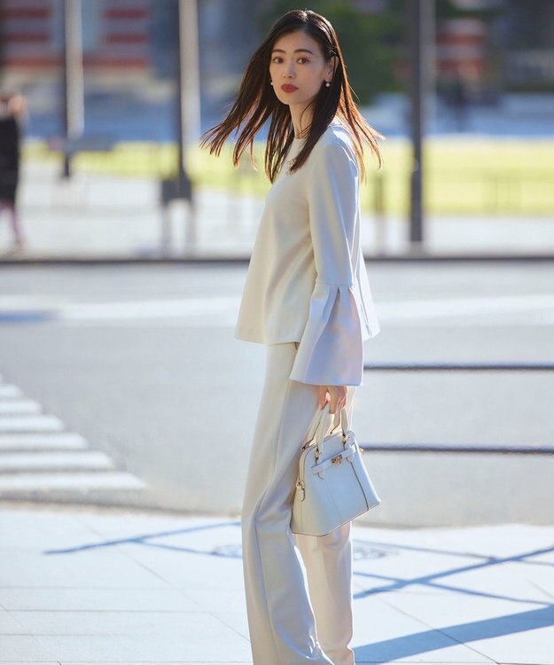 ICB L 【洗える】ミリオーネダンボールニットブラウス トープ系