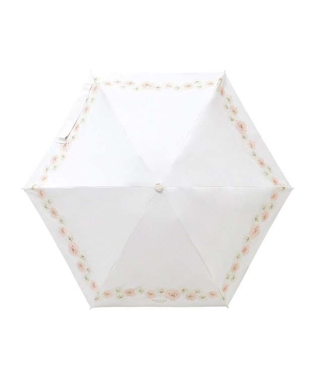 MOONBAT 【WEB限定/一級遮光99.99%】晴雨兼用折りたたみ日傘 ポール&ジョー(PAUL & JOE ACCESSOIRES)クリザンテーム/バイカラー 雨の日OK 遮熱 簡単開閉 UV 晴雨兼用 オフホワイト