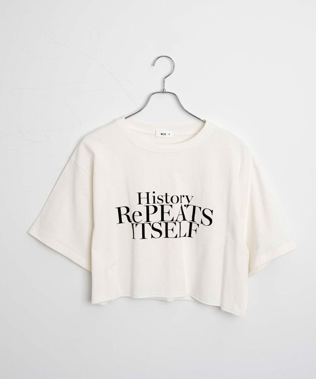 WEGO 【新色追加/手洗い可】グラフィックショートT オフホワイト