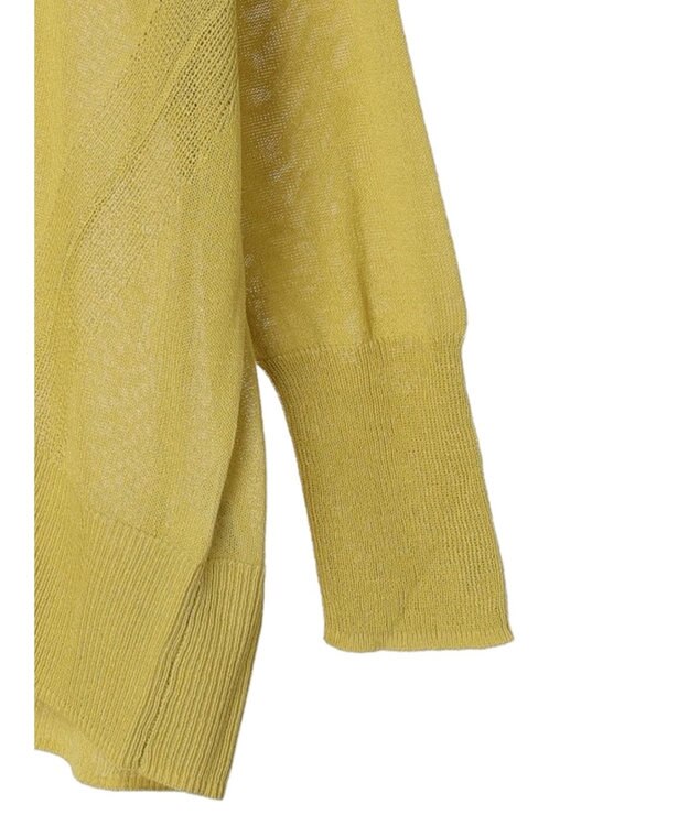 earth music&ecology 接触冷感シアーＢＩＧカーディガン Yellow