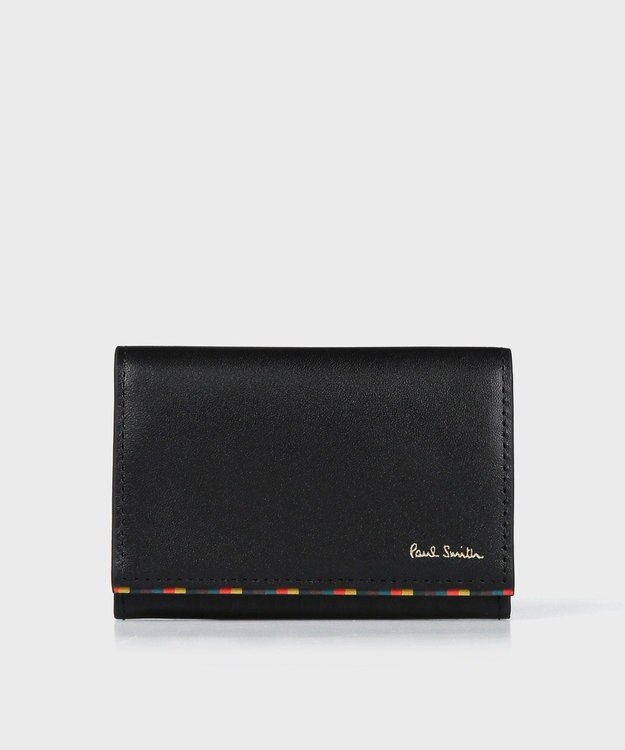 Paul Smith ブライトストライプトリム 名刺入れ ブラック