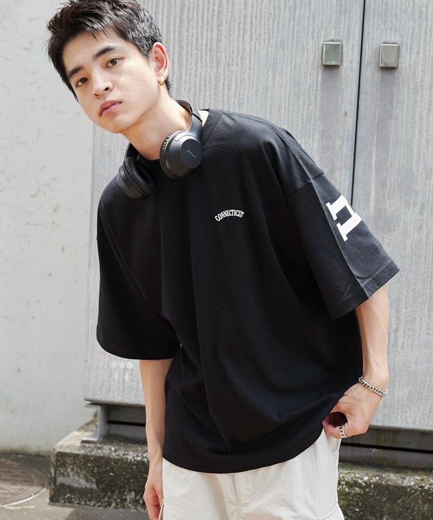 WEGO 【ユニセックス着用ITEM】ストレートロゴプリントT（SS） ブラック