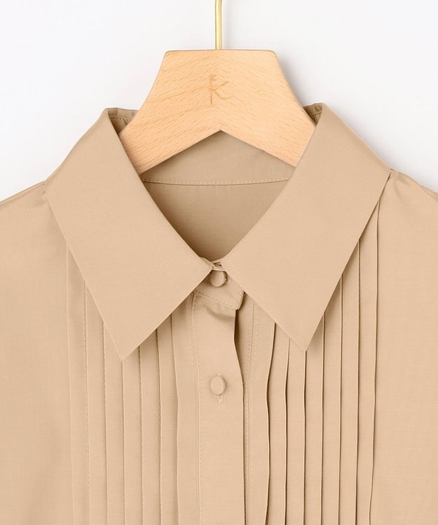 組曲 ソフトクロスピンタック ワンピース ベージュ系