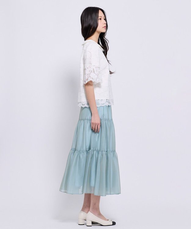 TOCCA CRYSTAL SHEER スカート グレー系