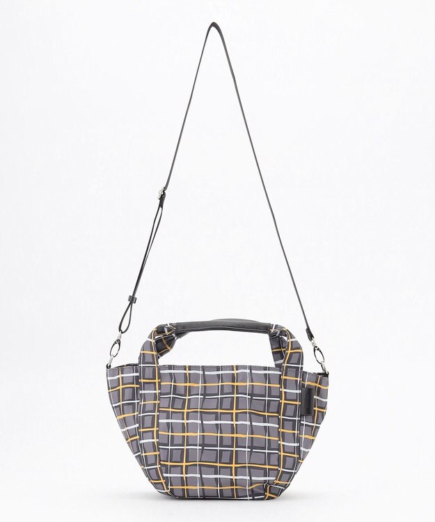 Y'SACCS ドローイングチェック 2WAYトートバッグ グレー