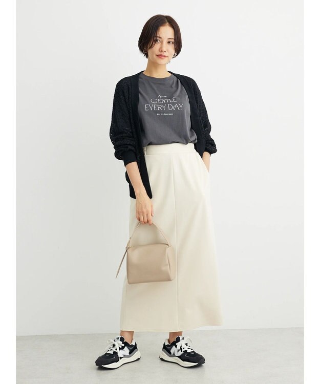 Green Parks らくスレＩラインスカート Ivory