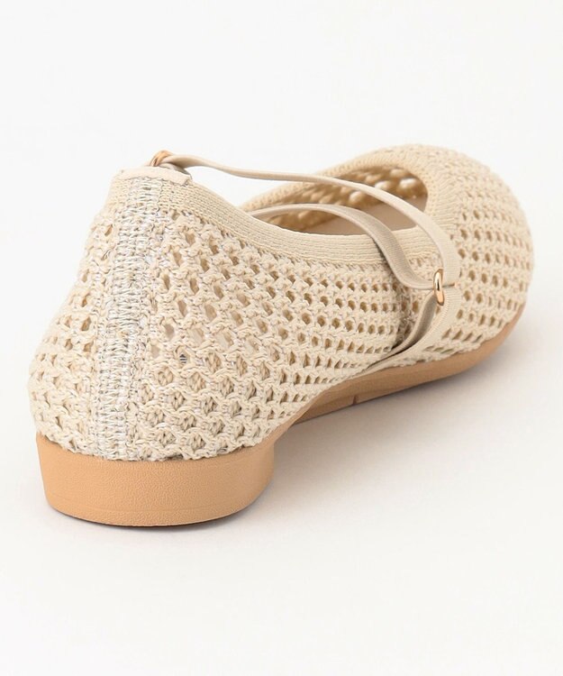 steppi ラウンド メッシュ バレエパンプス アイボリー