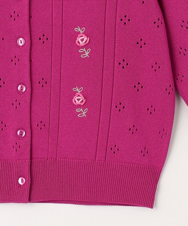 TOCCA 【洗える！】TINY ROSE KNIT カーディガン ピンク系