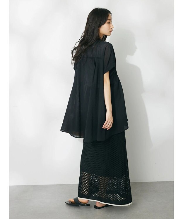 CRAFT STANDARD BOUTIQUE ウ゛ィンテージボイルタックチュニック Black