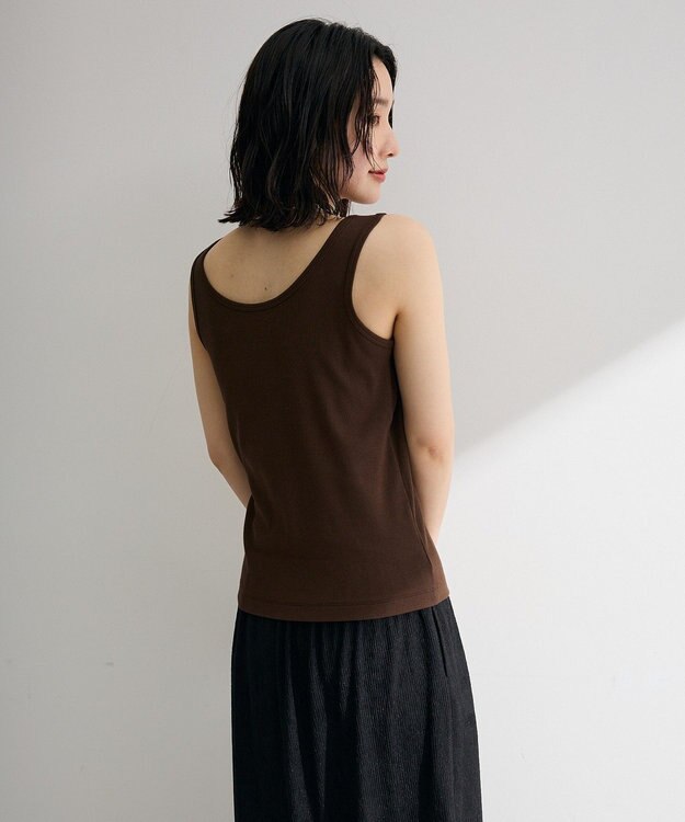 Green Parks ヘンリーネックタンクトップ Brown