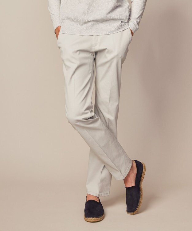 JOSEPH ABBOUD 【ウエストも伸びる！】オーガニックストレッチ パンツ ライトグレー系8
