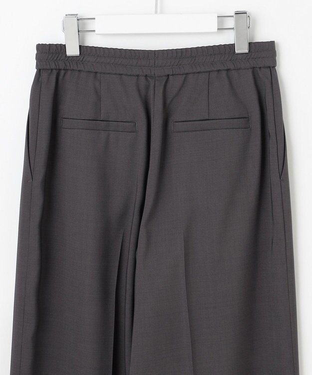 自由区 S 【カタログ掲載】ウールライクストレッチワイド パンツ チャコールグレー