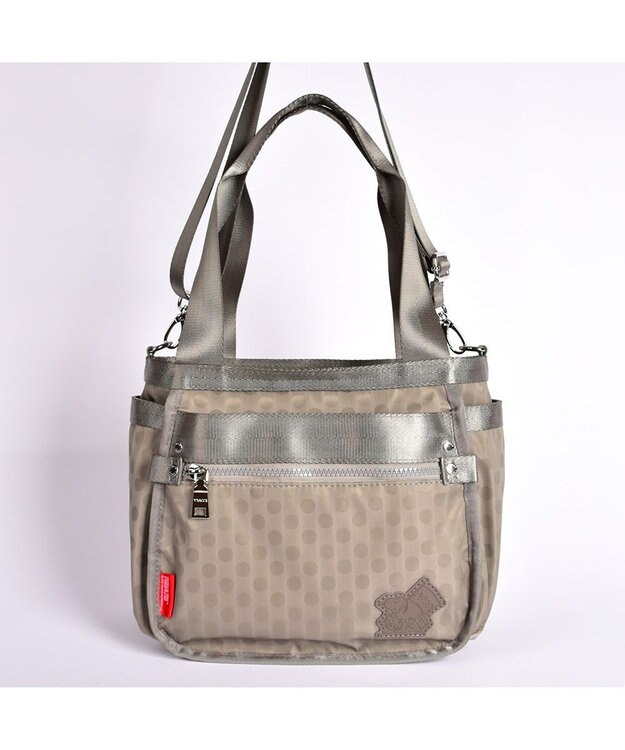 Y'SACCS 【PEANUTSコラボ】SNOOPY（スヌーピー） Polka Dots 2WAYトート グレージュ