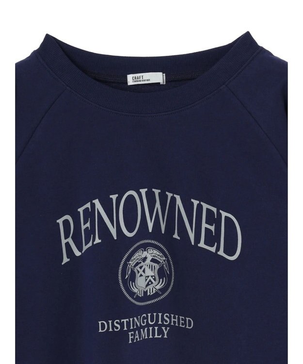 CRAFT STANDARD BOUTIQUE ミニ裏毛ロゴロンTee Navy