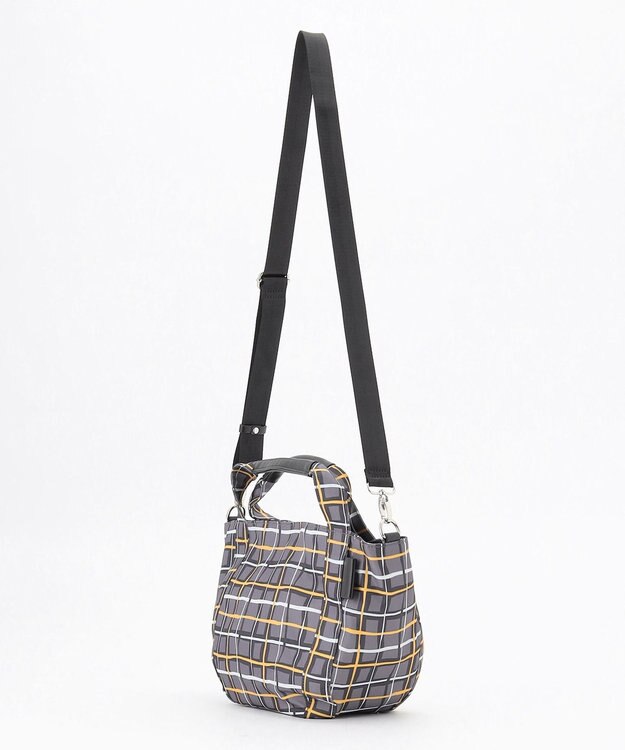 Y'SACCS ドローイングチェック 2WAYトートバッグ グレー