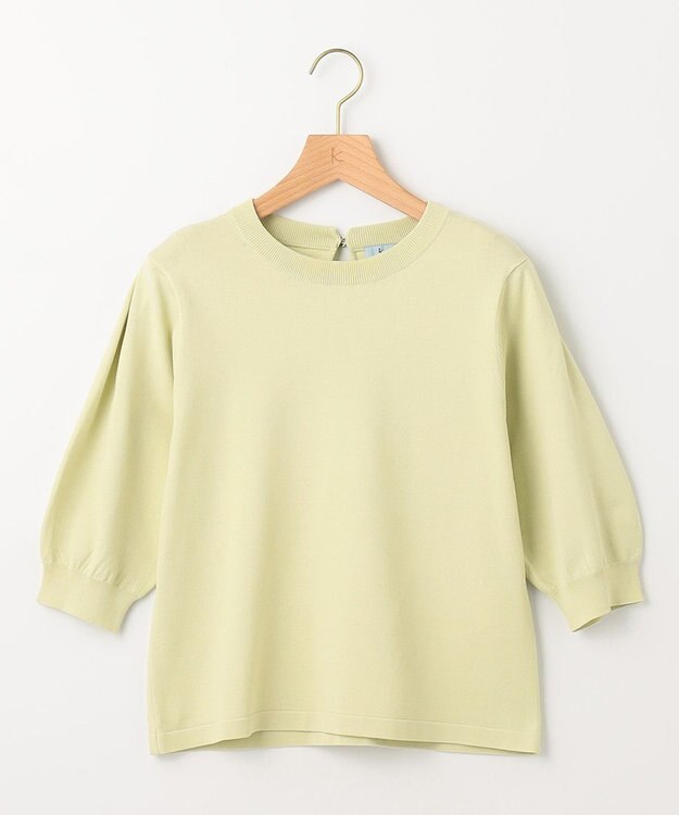 組曲 【アンサンブル対応】ブーケカラー6分袖ニット グリーン系