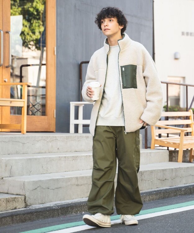 WEGO ボアブルゾン ベージュ