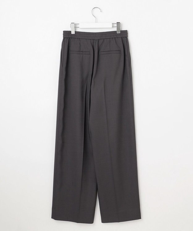 自由区 S 【カタログ掲載】ウールライクストレッチワイド パンツ チャコールグレー