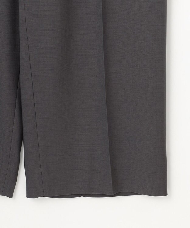 自由区 S 【カタログ掲載】ウールライクストレッチワイド パンツ チャコールグレー