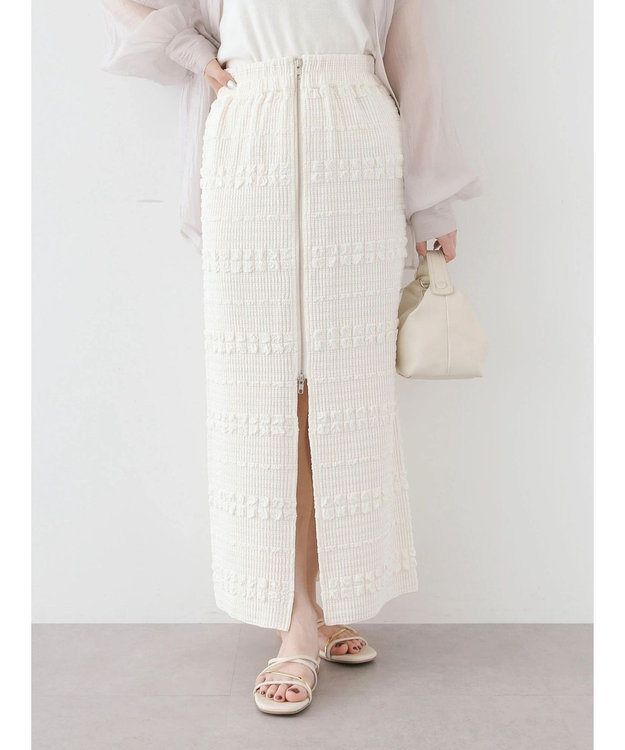 Green Parks ・ＥＬＥＮＣＡＲＥ　ＤＵＥ　２ｗａｙ　Ｗ－ＺＩＰスカート Ivory