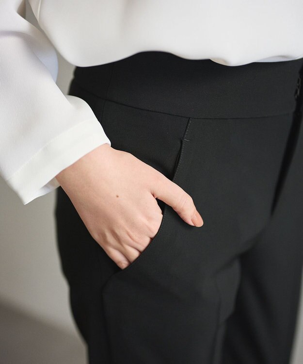 #Newans 美シルエットパンツ ブラック