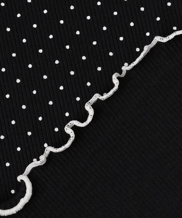 ANY KIDS 【一部店舗/WEB先行販売アイテム】ドット×リボン 半袖Tシャツ ブラック