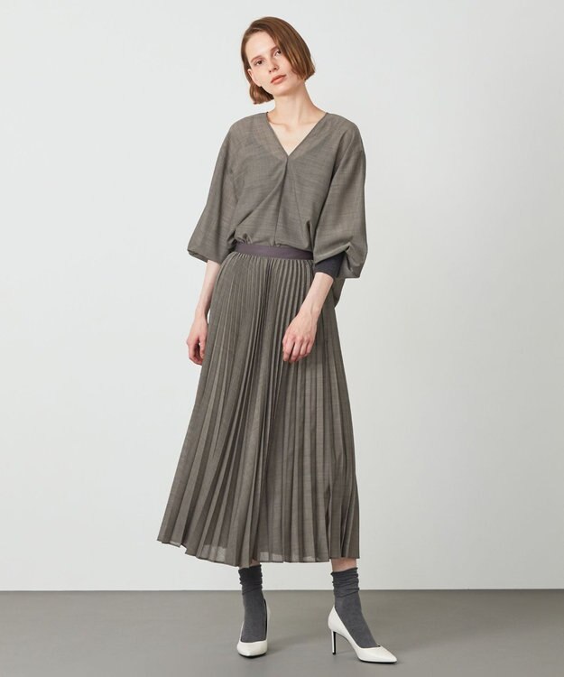BEIGE， MOYE / プリーツスカート C Gray
