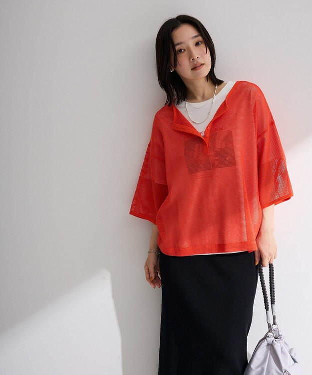 Green Parks 前後２ｗａｙコットンメッシュプルオーバー Red