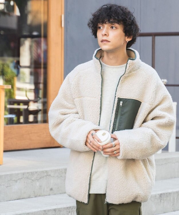 WEGO ボアブルゾン ベージュ