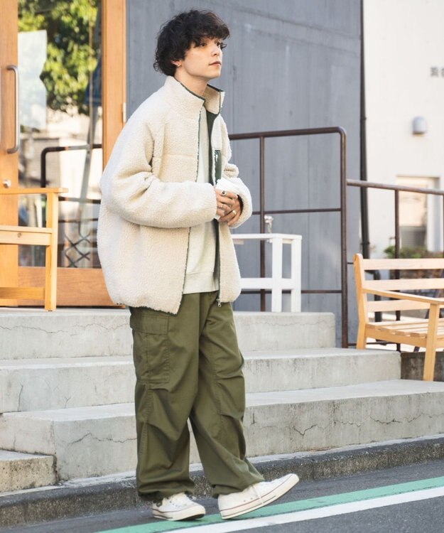 WEGO ボアブルゾン ベージュ