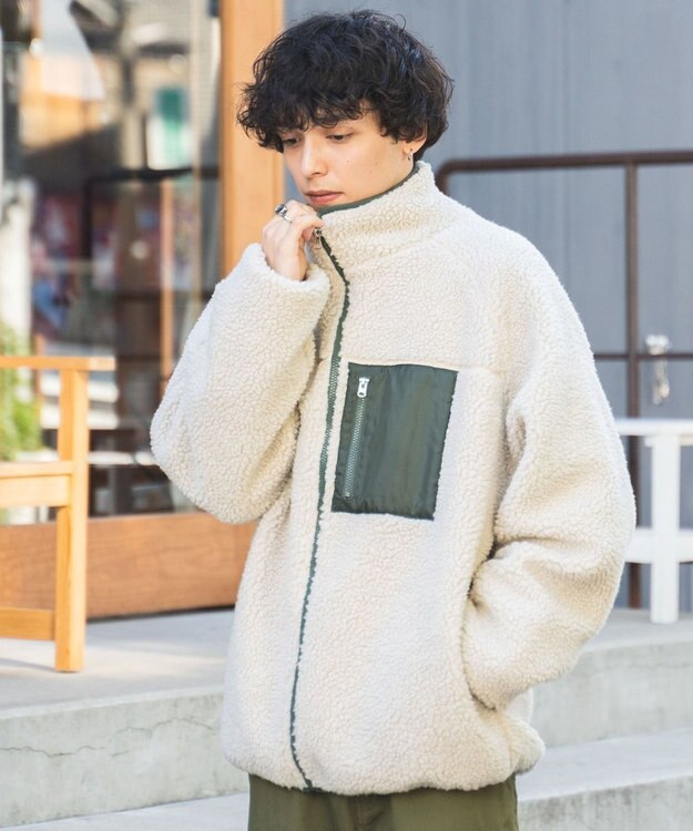 WEGO ボアブルゾン ベージュ