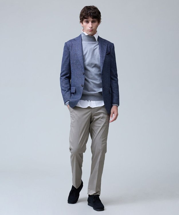 J.PRESS MEN 【ZIGNONE SOUL / ジニョーネ ソウル】 ウールシルクツイード ジャケット ダルブルー系