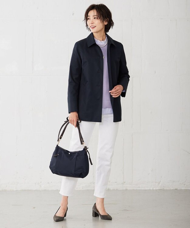 J.PRESS LADIES 【洗える】BASIC STRETCH DENIM ストレート パンツ ホワイト系