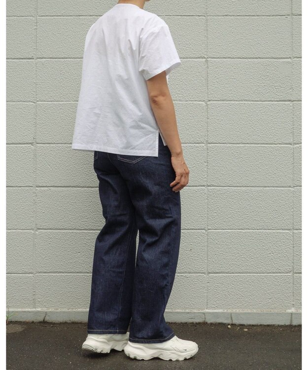 muuc ジャスミン刺繍半袖プルオーバー〈日本製・上質な天然素材・遠州織物〉〈繊細なオリジナル花刺繍〉〈ゆったりフリーサイズ〉〈上品な大人の布帛Tシャツ〉 ホワイト