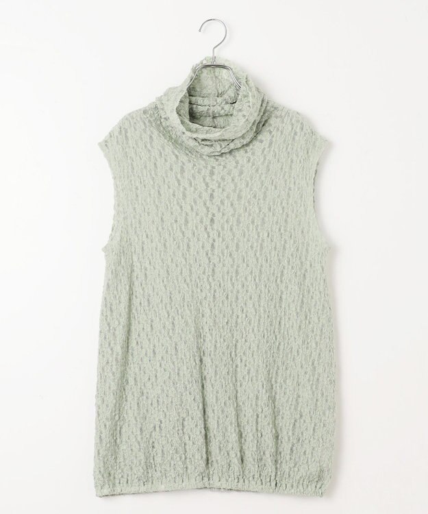 #Newans タートルネックレースブラウス ミント