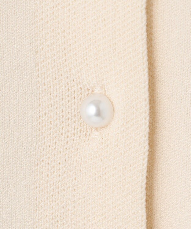 組曲 KIDS 【110-140cm】リボンインターシャニット カーディガン ベージュ系